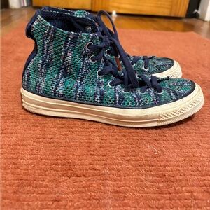Converse High Top Sneakers in Blue, Green, Navy